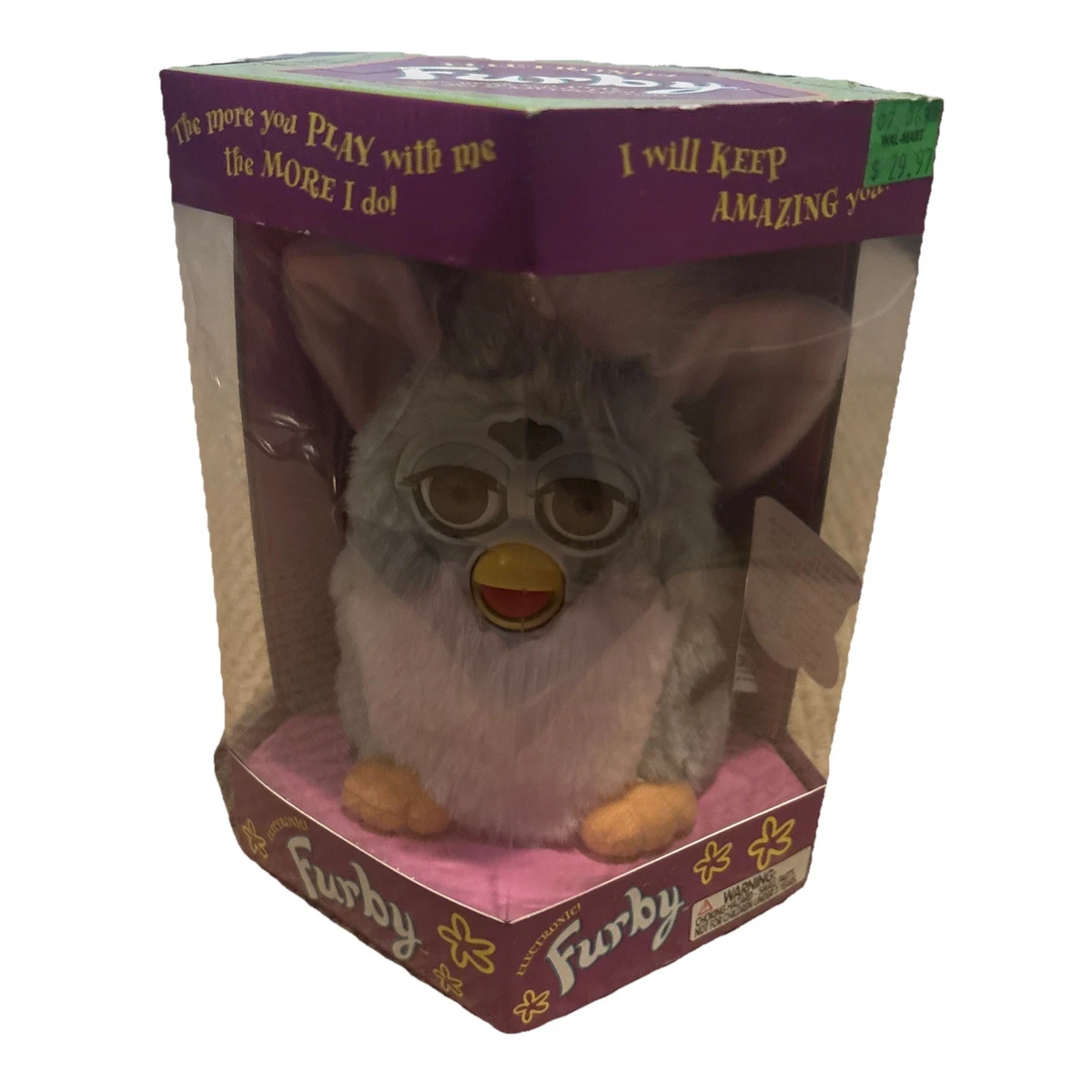 HASBRO / TIGER - 1999 - FURBY - LEOPARD - GRIS / GREY - SON