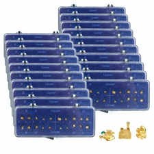 Dental 24K Gold Coated Orthodontic Brackets Braces Mini Roth 022 Hooks 3-4-5 