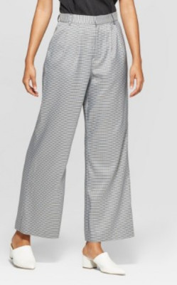 Women's Plaid Pleat Front Wide Leg Trouser - Prologue - J314