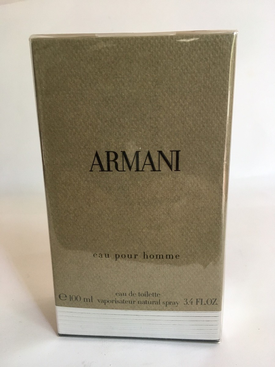 ARMANI EAU POUR HOMME 3.4oz EDT Spray for Men, RARE, 100