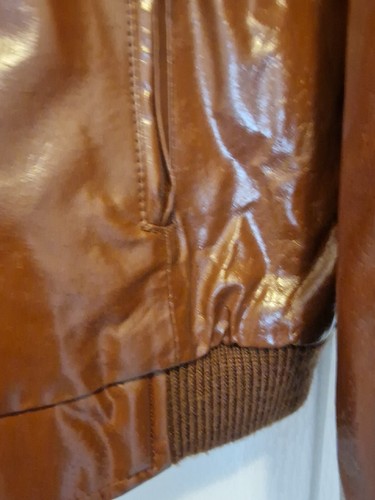 PARAGON BRAUNE LEDERJACKE BOMBER/BIKER STIL HOHER GLANZ DAMEN UK12 EUR38 SEHR GUTER ZUSTAND - Bild 6 von 13