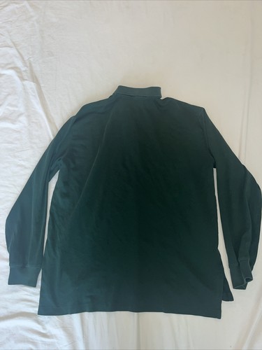 Polo Ralph Lauren Mens Long Sleeve Polo Shirt Size L Green Cotton - 第 2/9 張圖片