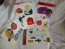 Vintage Halloween Window Decals 1989 1991 Lot