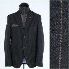 Mens Winter Wool Blazer 40R UK Size JACK&JONES Striped Sport Coat Jacket