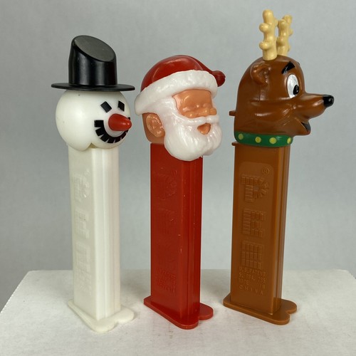 PEZ Papá Noel Ojos Cerrados, Muñeco de Nieve, Reno Retirado Dispensadores Navidad - Imagen 5 de 7