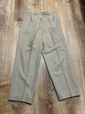 Pendleton Knockabout Womens Pants Beige Houndstooth High Rise 100 Wool SZ 12