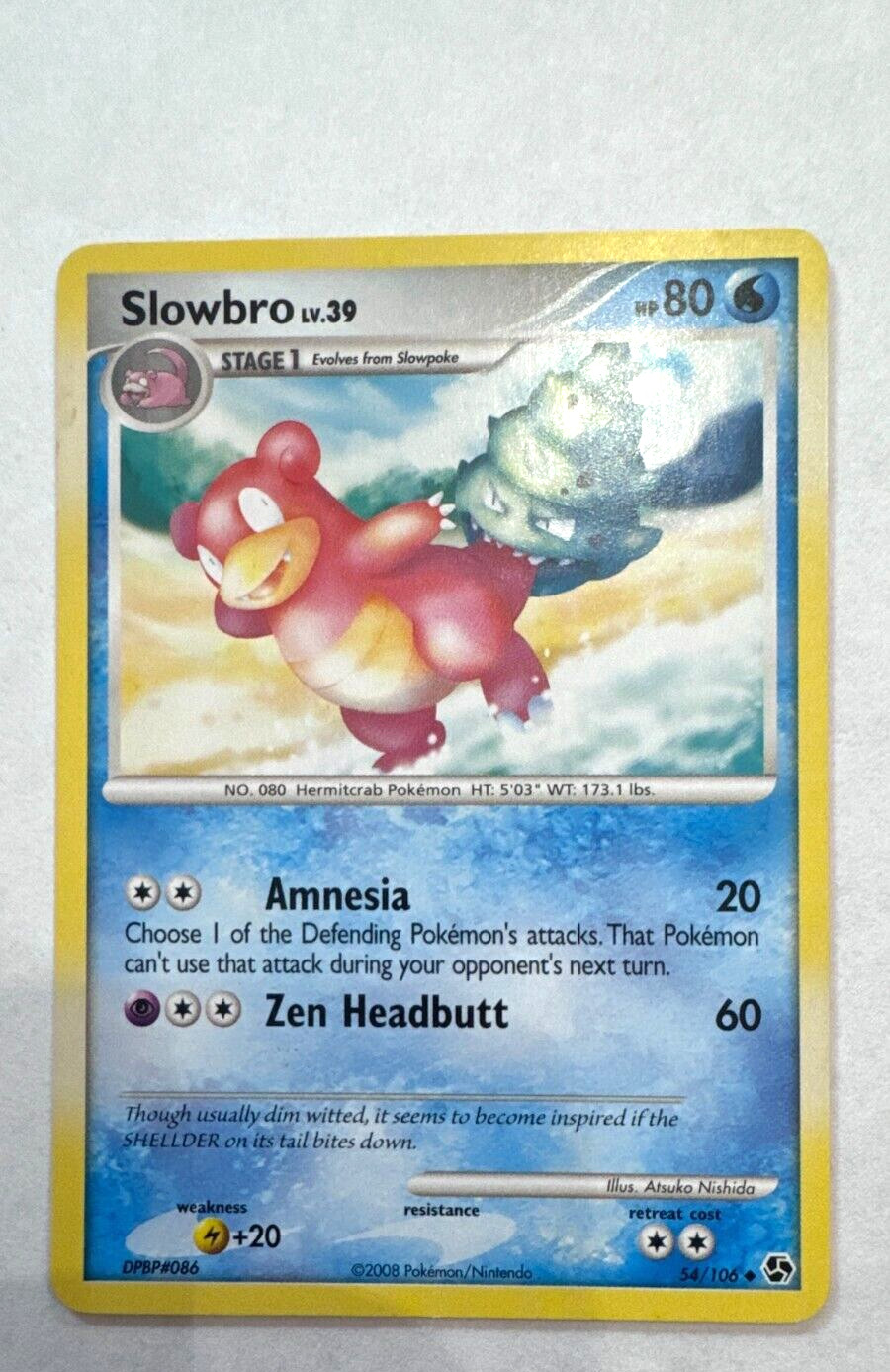 Slowbro 54/106 - Great Encounters - Common - Regular  - Pokemon Card - 2008 - NM