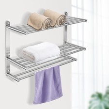 3 Tier Bathroom Towel Rack Stainless Steel Towel Shelf Wall Mount