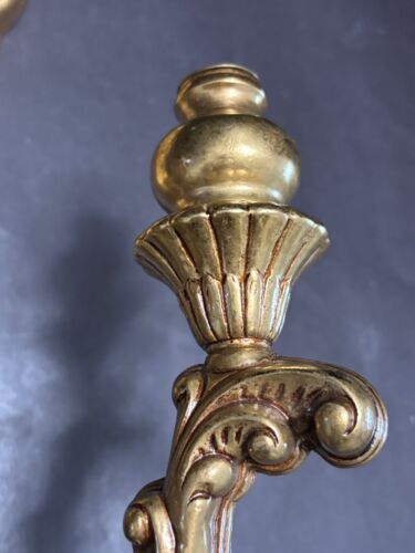 Louis XIV Gilt Wall Sconce 17" Double Arm Sun King Franklin Mint Spain c1989 - Picture 7 of 16
