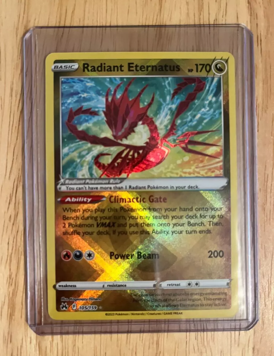  Pokemon - Radiant Eternatus 105/159 - Crown Zenith - Ultra Rare  Card : Toys & Games