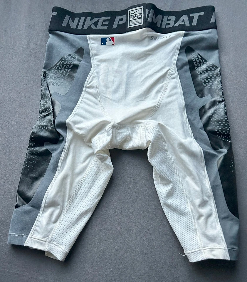 Мужские бейсбольные шорты-слайдеры Nike Pro Combat White Hyperstrong Diamond Thief Sm - Изображение 3 из 4