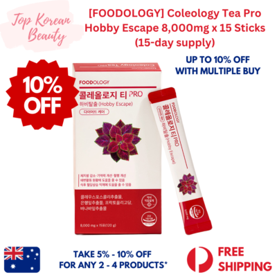 FOODOLOGY] Coleology Tea Pro (2025 Renewal) 8,000mg x 15 Sticks