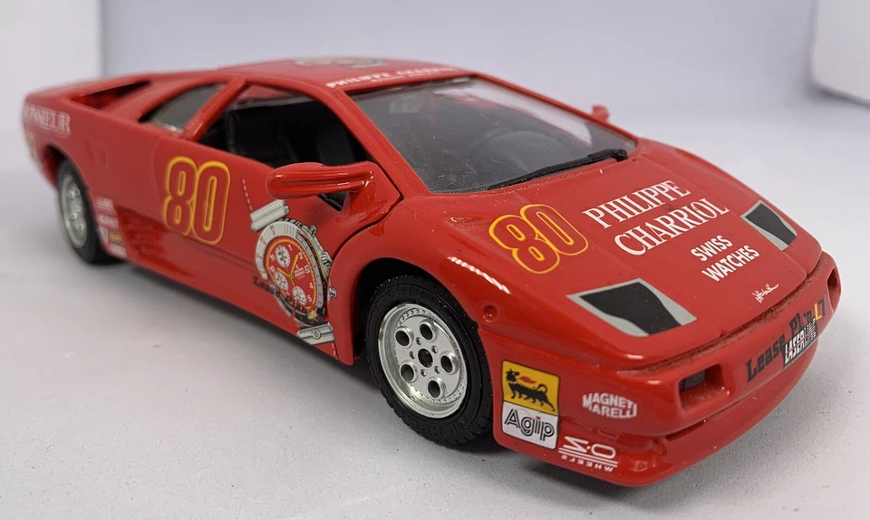 De colección Burago 1/24 1990 Lamborghini Diablo Supersport Philippe Charbroil Foto 2 de 4