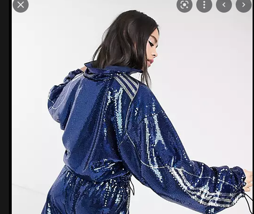 adidas sequin jacket anna rita shiny 