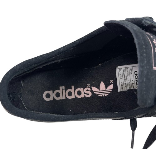ADIDAS Shoes Sneakers Okapi Flats All Black Leather Lace-ups 2009 EC Size US 9 - Picture 10 of 12