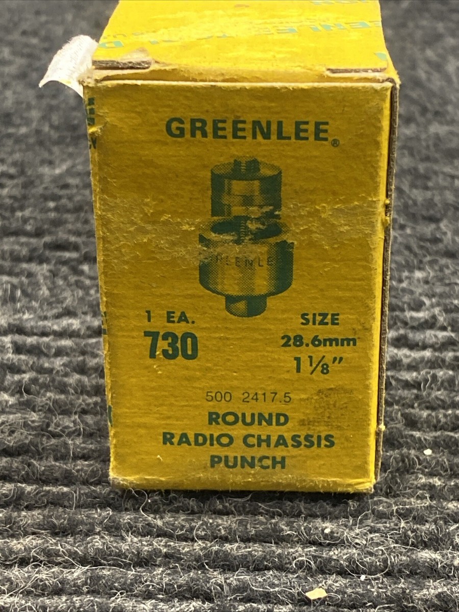 Vintage GreenLee Round Radio Chassis Punch #730 Size 1 1/8 inch