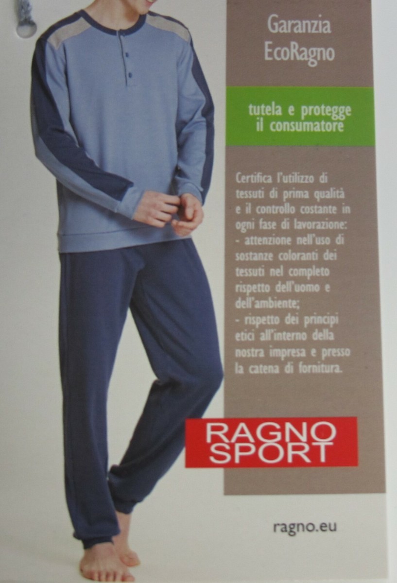 PIGIAMA UOMO COTONE INTERLOCK INVERNALE SERAFINO MANICA LUNGA