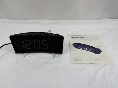 Projection Curved Alarm Clock.  (bin 43)