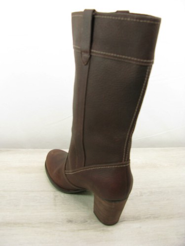 Timberland Tall Western Boot Women 8.5 Brown Leather Waterproof EU 39.5 *NEW - Picture 12 of 24