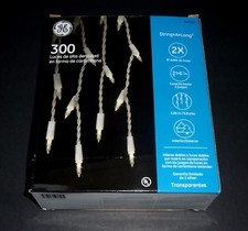 GE String-A-Long 300-Count Constant White Mini Incandescent Christmas Icicle