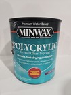 Minwax Clear Satin Polycrylic Water-Based 1 Quart Premium Durable Topcoat 