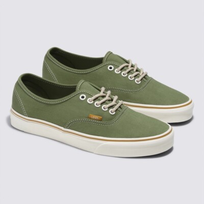 国内配送 VANS AUTHENTIC LINEN LODEN GREEN New Vans Authentic Embroidered Check Loden Green Sneakers