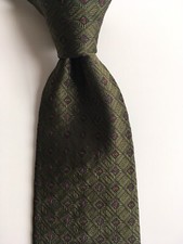 don loper tie green blue red w 4" 100% silk made in usa necktie pa1115