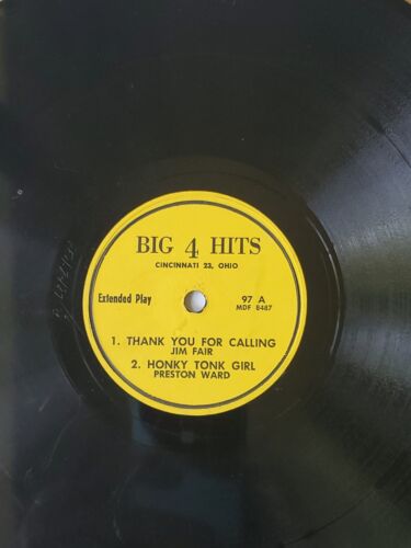 Big 4 Hits Jim Fair Preston Ward Honky Toni Girl Marlon Ramey 78 rpm Record LP - Foto 6 di 8