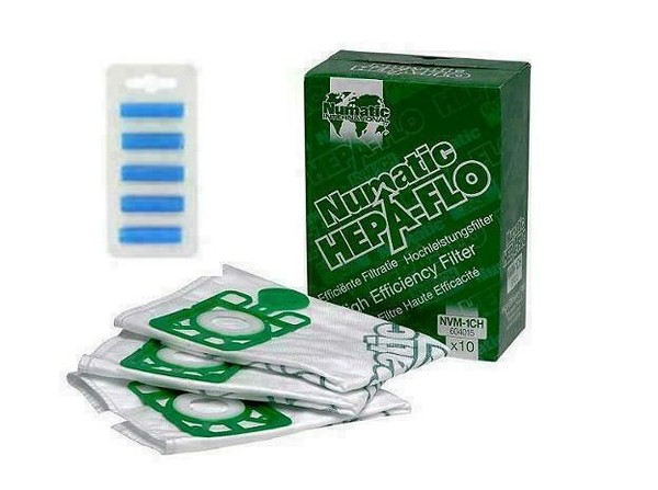 Numatic NVM 1CH 604015 Hepa Flo Filter Henry Vacuum Bags 8 x 10 pack, NVM 1CH