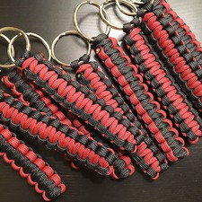 ONE 1 Paracord Keychain KEY FOB 550 Cord USA Custom Colors TJPARACORD
