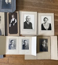 Lot of 9 antique Photo portraits: Men, Women, Children
