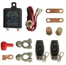 DC 12V Remote Battery Disconnect Switch Anti-Theft Remote Power-off Switch 200A