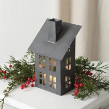 Galvanized Bungalow Christmas Luminary Home Decorative - Metal