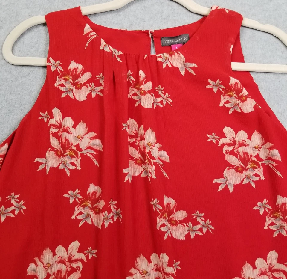 Camiseta sin mangas Vince Camuto para mujer grande L floral sin mangas primavera tropical brunch Foto 2 de 4