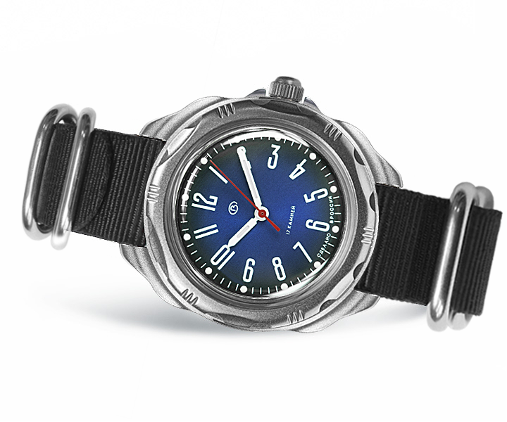 Vostok komandirskie mechanical manual winding wrist watch titanium 21619B