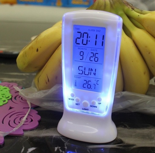 Frozen Ice Led Digital Alarm Bedside or Desk Office Clock