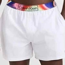 Image of Calvin Klein Men's Reimagined Heritage Pride Sleep Short, Black, Sz L