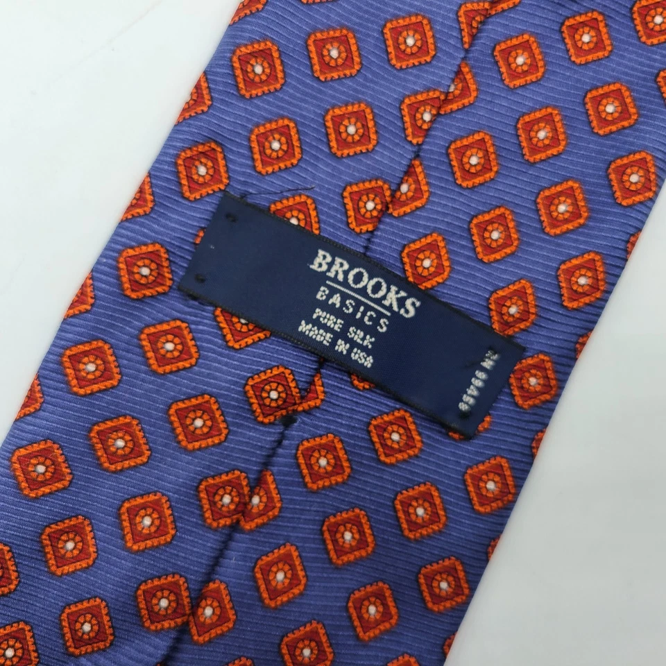 Gravata de seda masculina Brooks Basics feita nos EUA floral 57x3,75 - Imagem 2 de 4