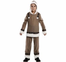 Eskimo Kostüm Inuit Nanuk für Kinder 3-12 Jahre braun Fasching Karneval