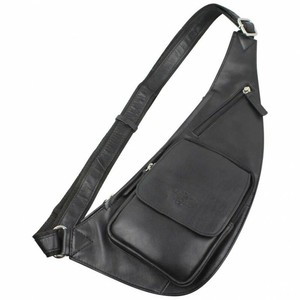 Pochette holster en cuir lisse Safari noir