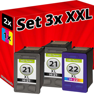 2 Cartuchos de Tinta para hp 21+ 22XL SD400AE Deskjet F4180 F370 F375 F380 Fax | eBay