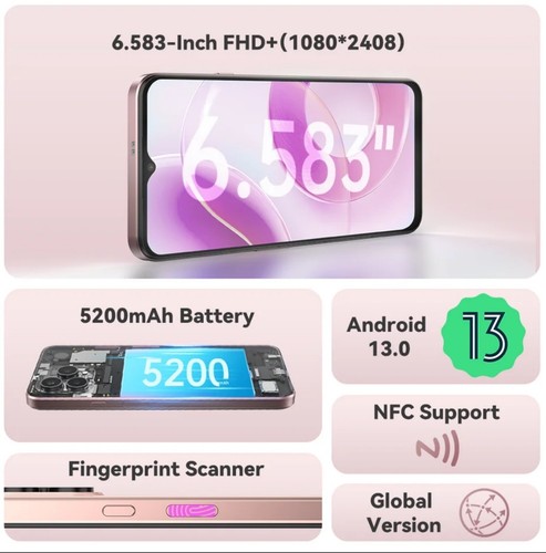 CUBOT P80 16+256GB Black Android 13 5200mAh 4G Dual Sim NFC GPS 48MP Smartphone - Picture 2 of 9