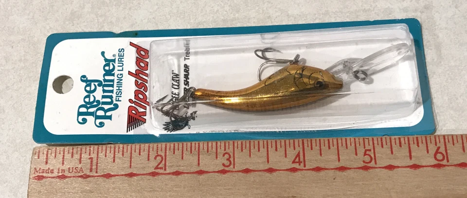 REEF RUNNER - RIP SHAD GOLDEN SHINER 3.25" Señuelo de Pesca Plug Walleye Deep Diver Foto 3 de 4