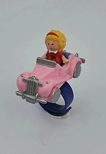 Vintage Polly pocket Polly's Sports Car Ring 100% Complete. Rare 1989