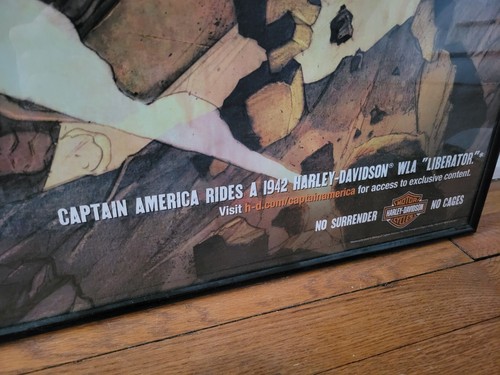 2011 Marvel Captain American Harley Davidson WLA Liberator Dealer Poster - Picture 3 of 6