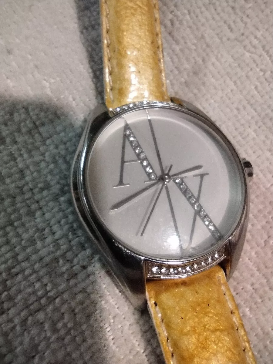 Diamond top armani watch