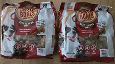 NEW 2 PACK ALL NATURAL Nylabone Broth Bones Edible Dog Chews Beef Flavor 120