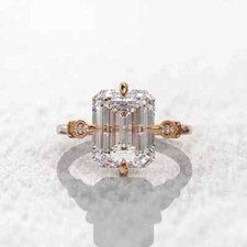 2Ct Lab Created Diamond Women's Solitaire Engagement Ring 14k Rose Gold Finish