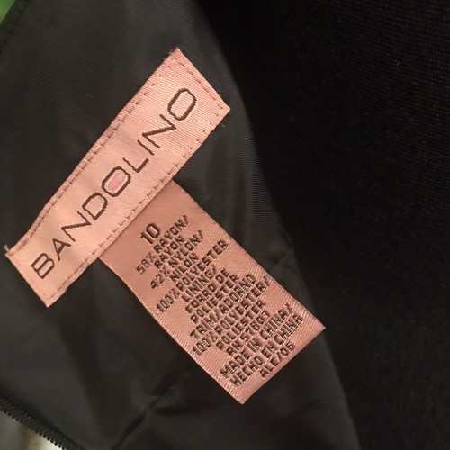 NWT BANDOLINO Black Velvet Cocktail Dress Size 10 - Picture 7 of 7
