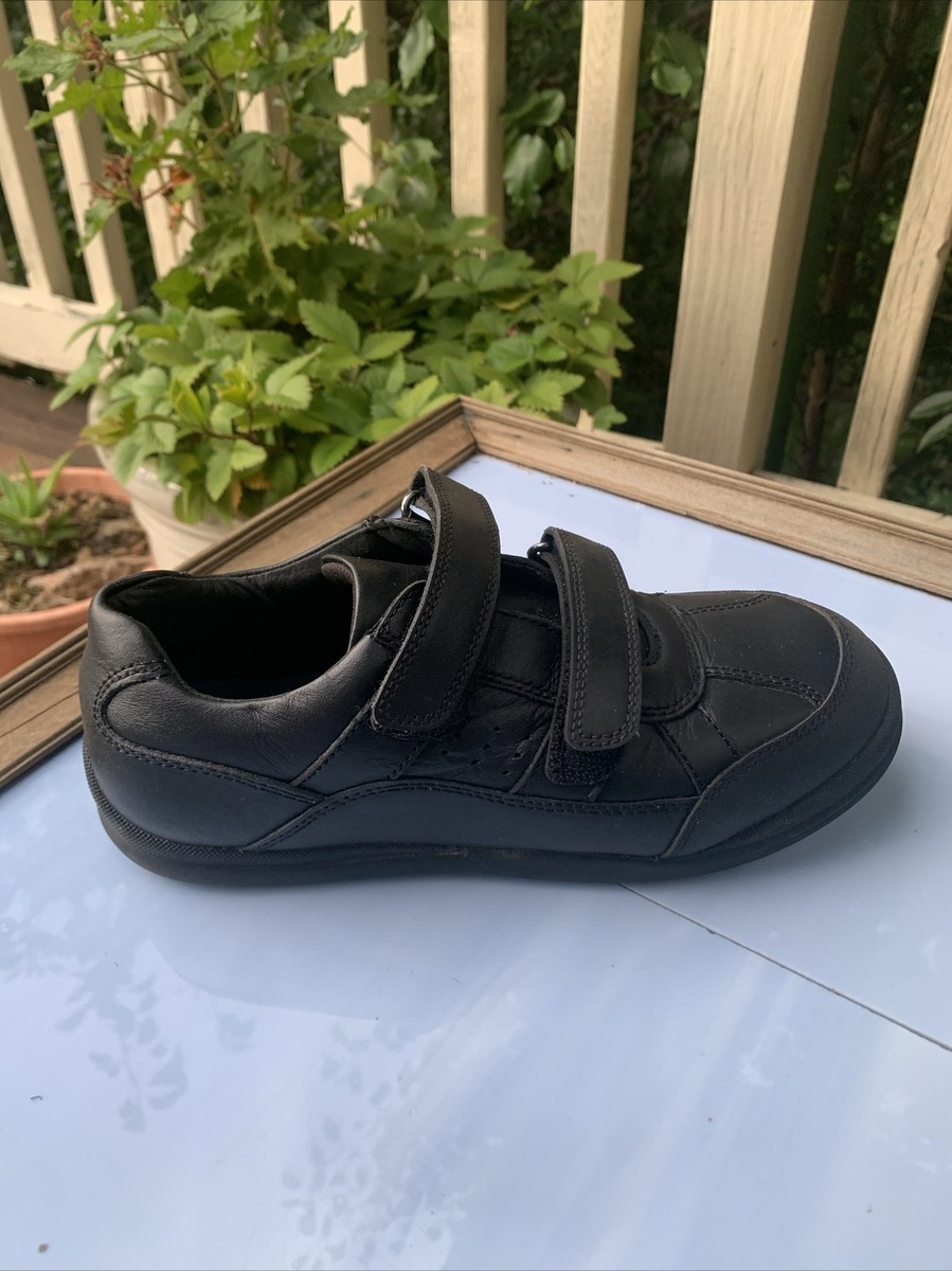 Leather Black Joggers School Sfida Defy Senior Leather Lace Up